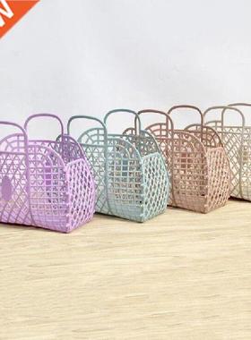 1Pcs Mini Plstic Portble Bthroom Lundry Bsket Foldble