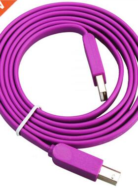 5FT Flat Type USB 2.0 A Male to B Male Printer Cable