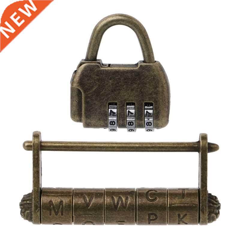 Combination Password Padlocks Decor Locks for Jewelry Wooden