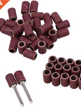 50pcs Sanding Drum Set 20 Grit Drum Sanding Bands Sleeves +