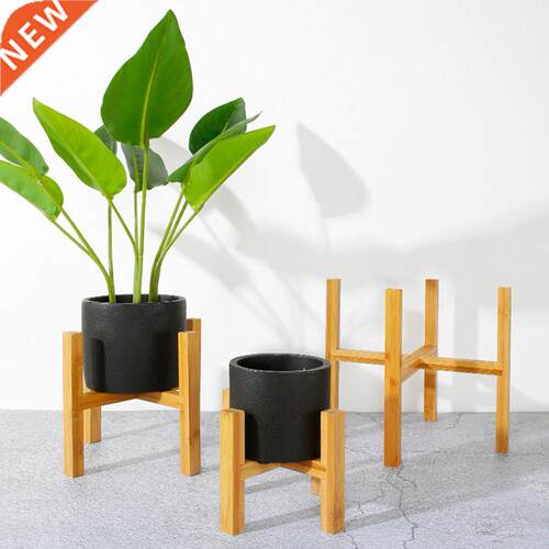 New Portable Single Bay Bamboo Flower Stand Mini Flower Pot