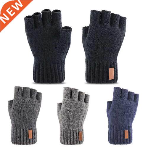 Knitted Fingerless Gloves Winter Thicken Wm Touch Screen G