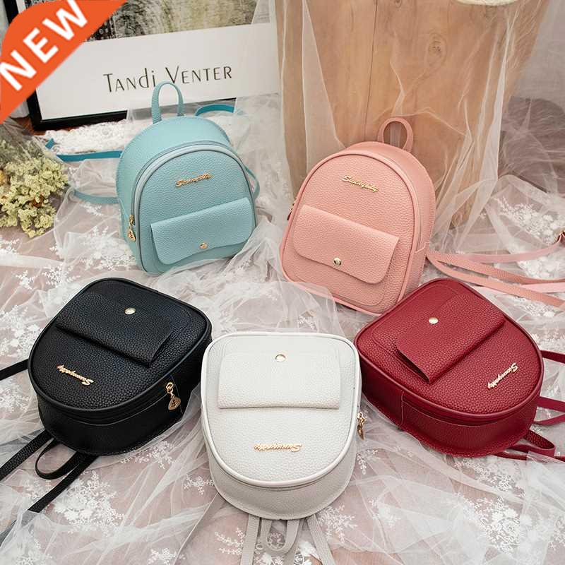 Mini Backpack Women PU Leather Shoulder Bag For Teenage Girl