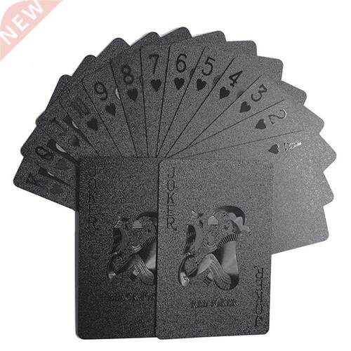 Black Matte Plastic Poker Cards PET Waterproof Playing