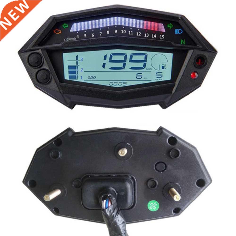 niversal Motorcycle Speedometer LCD Screen Odometer Gauge Sp