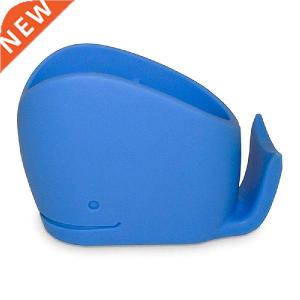94PF Cute Blue Silicone Whale Toothbrush Holders Bathroom