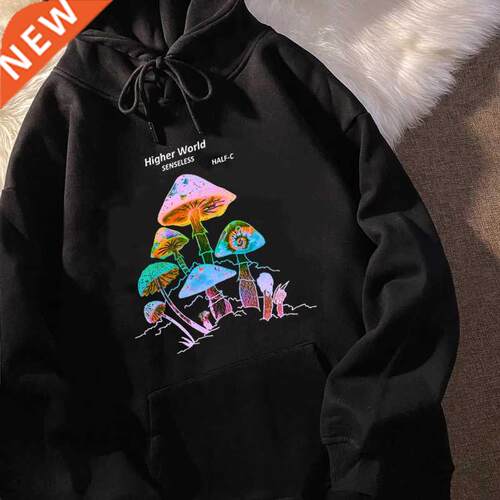 Women's blouse Cute Colorful Mushroom Print Korean Fashion C