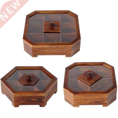 Solid Wood Snack Box Chinese Style Divided Grid Dried Fruit