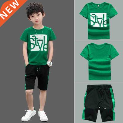 Boys Clothes Set Short Sleeve T-Shirt +Pants Summer Kids Boy