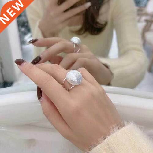 925 sterling silver ring women creative exaggerated hemisphe