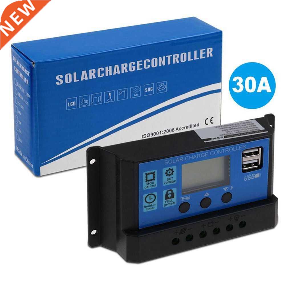 30A 12V-24V Auto Solar Charge Controller PWM Controllers