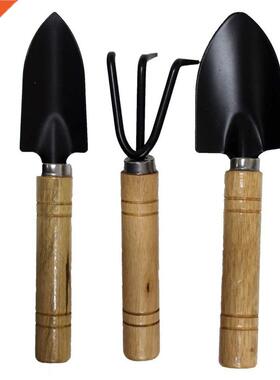 3Pcs Mini Kit Plant Gardening Shovel Spade Claw Handle Head