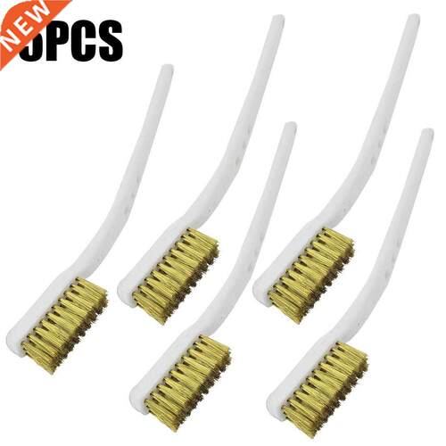 5PCS Brass Wire Brush Plastic Handle Brass Wire Brush Hand T
