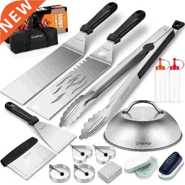UNOMOR 18pcs Griddle Accessories Set Professional Stainless