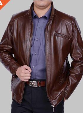 Spring SheepSkin Leather Jacket en Overcoat otorcycle Genu