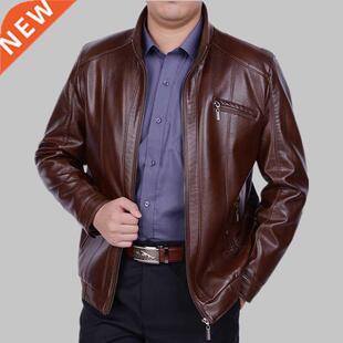 Spring SheepSkin Leather Jacket en Overcoat otorcycle Genu