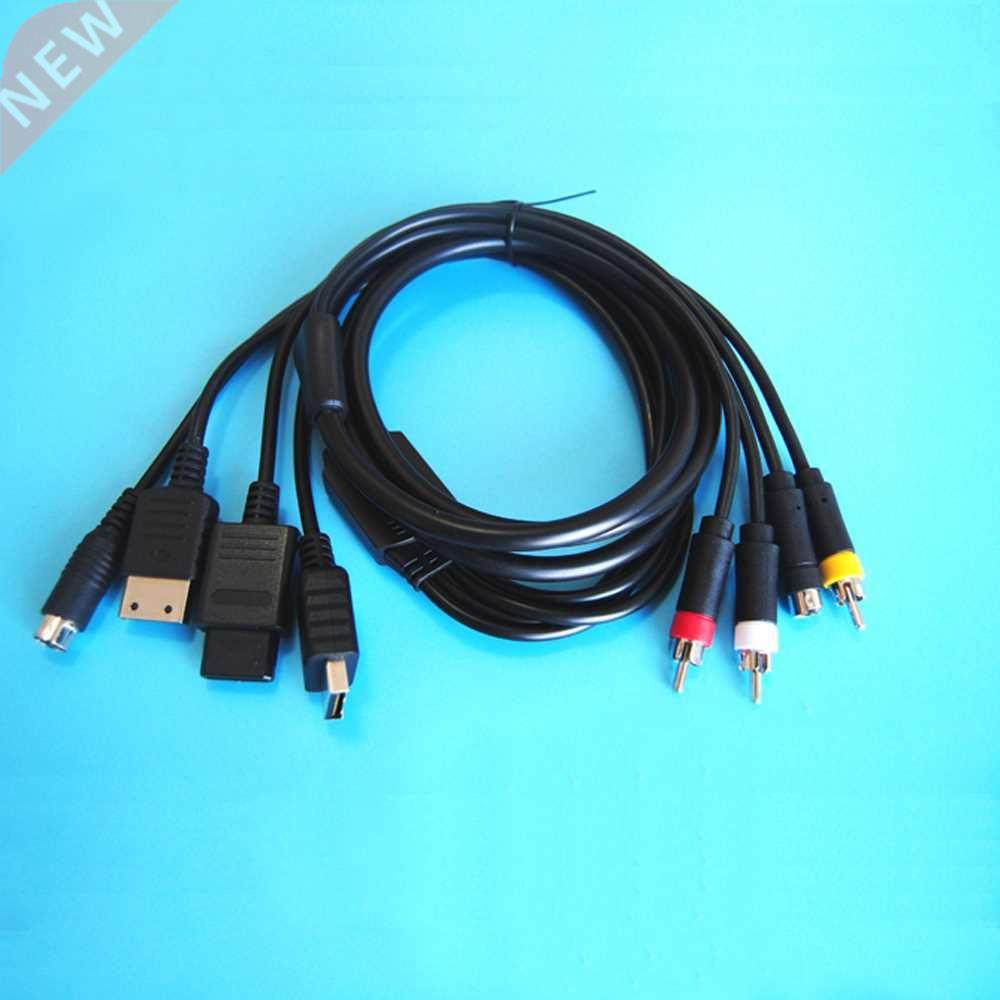 10 PCS a lot Multi in 1 cable S Video Cable RCA AV Cord for