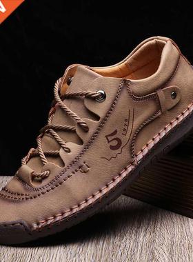 Men Casual Shoes Leather Outdoor Walking Sneakers 2022 New F