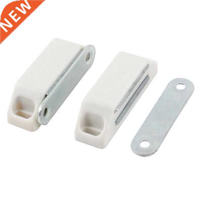 2 Pcs Cupboard Cabinet Doors Magnetic Catch Latch White 2.4