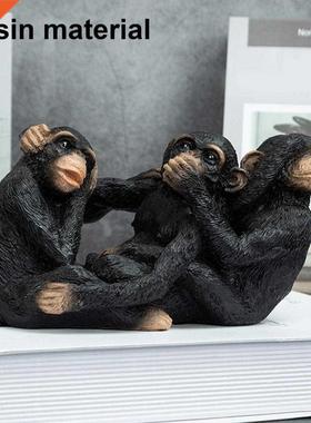 Decorative Eye-catching Victorian Flavor Monkeys Statue