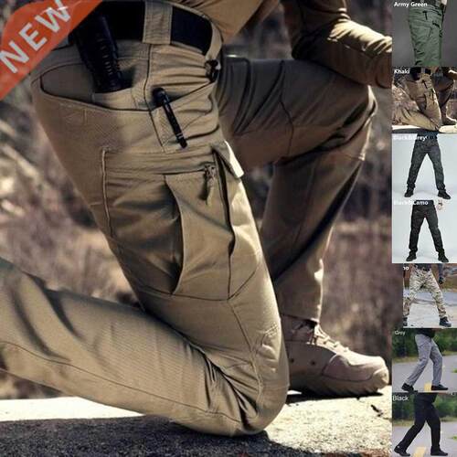 Men Tactical cargo Pants Army Fashion Outdoor Hiking kking C