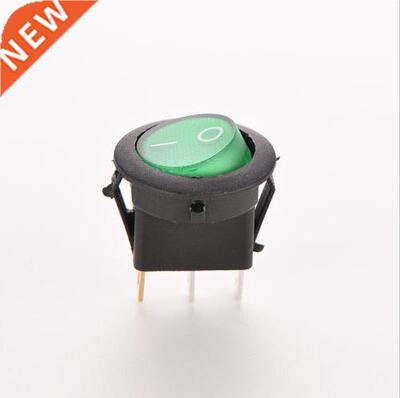 New 2PCS ON/OFF LED 12V 16A DOT ROUND ROCKER SPST TOGGLE SWI