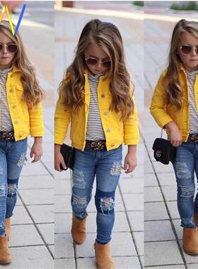 1-6Y Princess Kids Baby Girls Denim Jacket Coat s Clothes