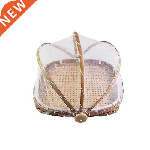 Food Basket Hand-Woven Dustproof Storage Container With