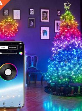 Christmas Tree Decoration LED String Lights Smart Bluetooth