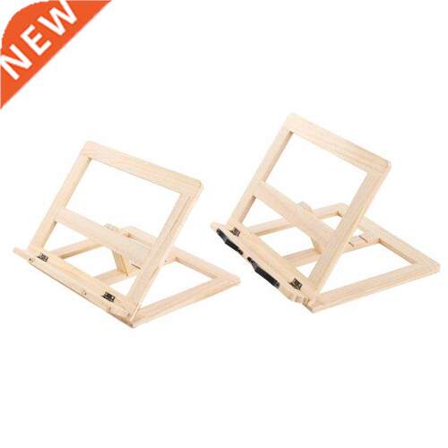 1Pc Foldable Wood Bookends Stand Cookbook Holder Reading Rac