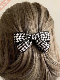 retro plaid bow Hair Claw Clips for Women Hair Barrette Hair