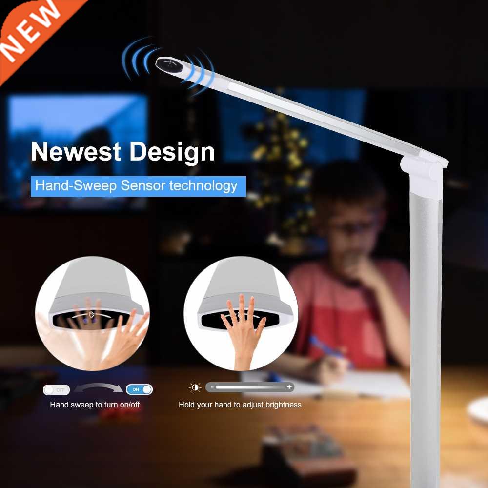 LED Desk Lamp Hand Sweep Wireless Charging 18W Dimmable Touc