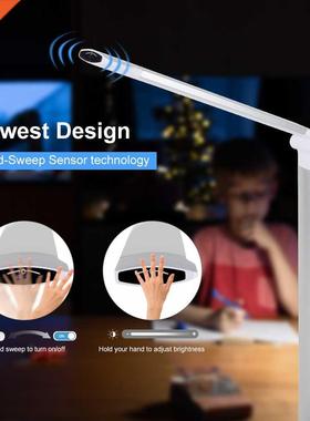 LED Desk Lamp Hand Sweep Wireless Charging 18W Dimmable Touc