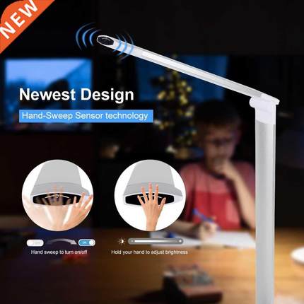 LED Desk Lamp Hand Sweep Wireless Charging 18W Dimmable Touc