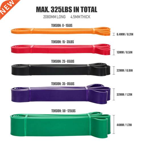 *1pc/5 PCS Resistance Band Set Gym Strength Training Rubber