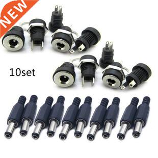 10pars DC Power Connector Pn Female Male Jack Socket Adapt