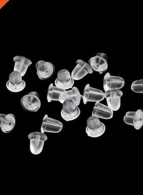 Wholesale 200pcs Silicone Rubber Earring Clasp Transparent E