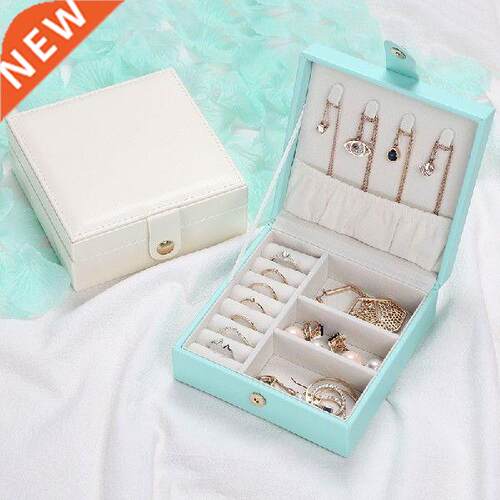 Jewelry Storage Box Square Portable Jewelry Box PU Leather