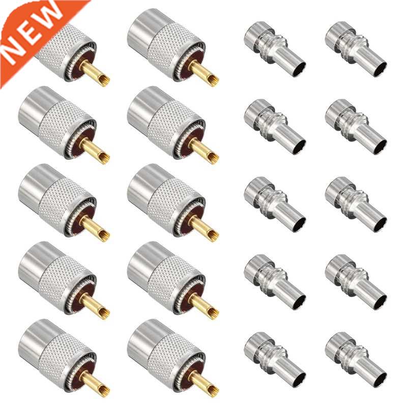 10 X PL259 UHF Connector Male Plug With Reducer for RG8X Coa