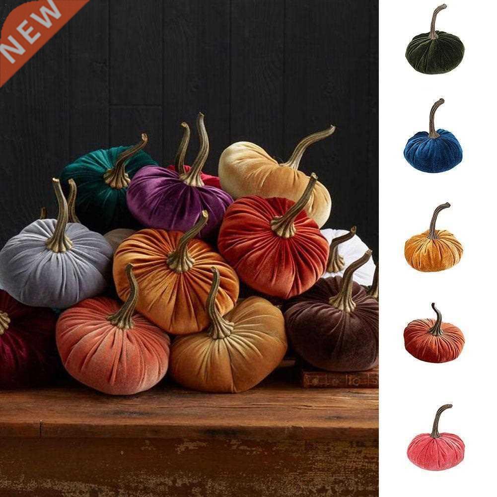 1pc Handmade Velvet Pumpkins Decor Super Soft Stuffed