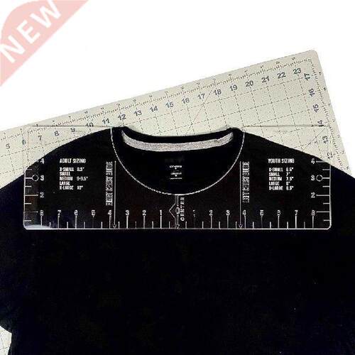 1Pcs Foldable Transparent Acrylic T-Shirt Guide Ruler