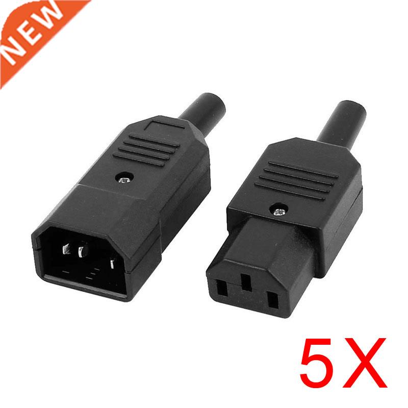 5 Pairs IEC C14 Male+C13 Female InliRewirable Main Power Plu