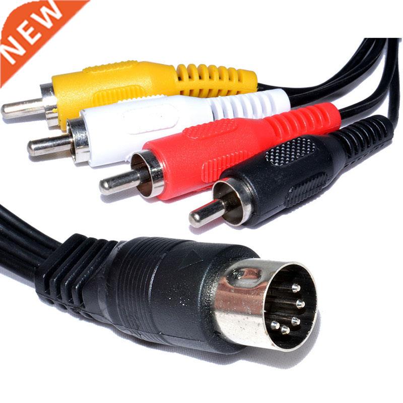 5 Pin Male Din Plug to 4 x RCA Phono Male Plugs Audio Cable