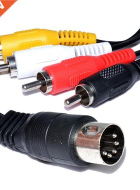 5 Pin Male Din Plug to 4 x RCA Phono Male Plugs Audio Cable