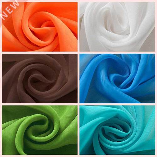 Pure Color Voile Curtain Transparent Tulle Wedding Scenery P