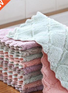 2Pcs Double Colors Rag Dish Cloth Water Absorption Thickenin