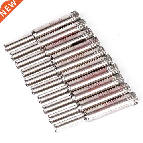 10pcs Coated Holesaw 8mm Drill Bit Hole Saw Set For Glass Ti