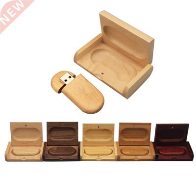 USB 2.0 hot selling Oval Wooden USB+ BOX pendrive (10pcs fre
