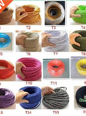 10 meters 2 Wire Vintage black color 0.75mm2 Twisted Wire