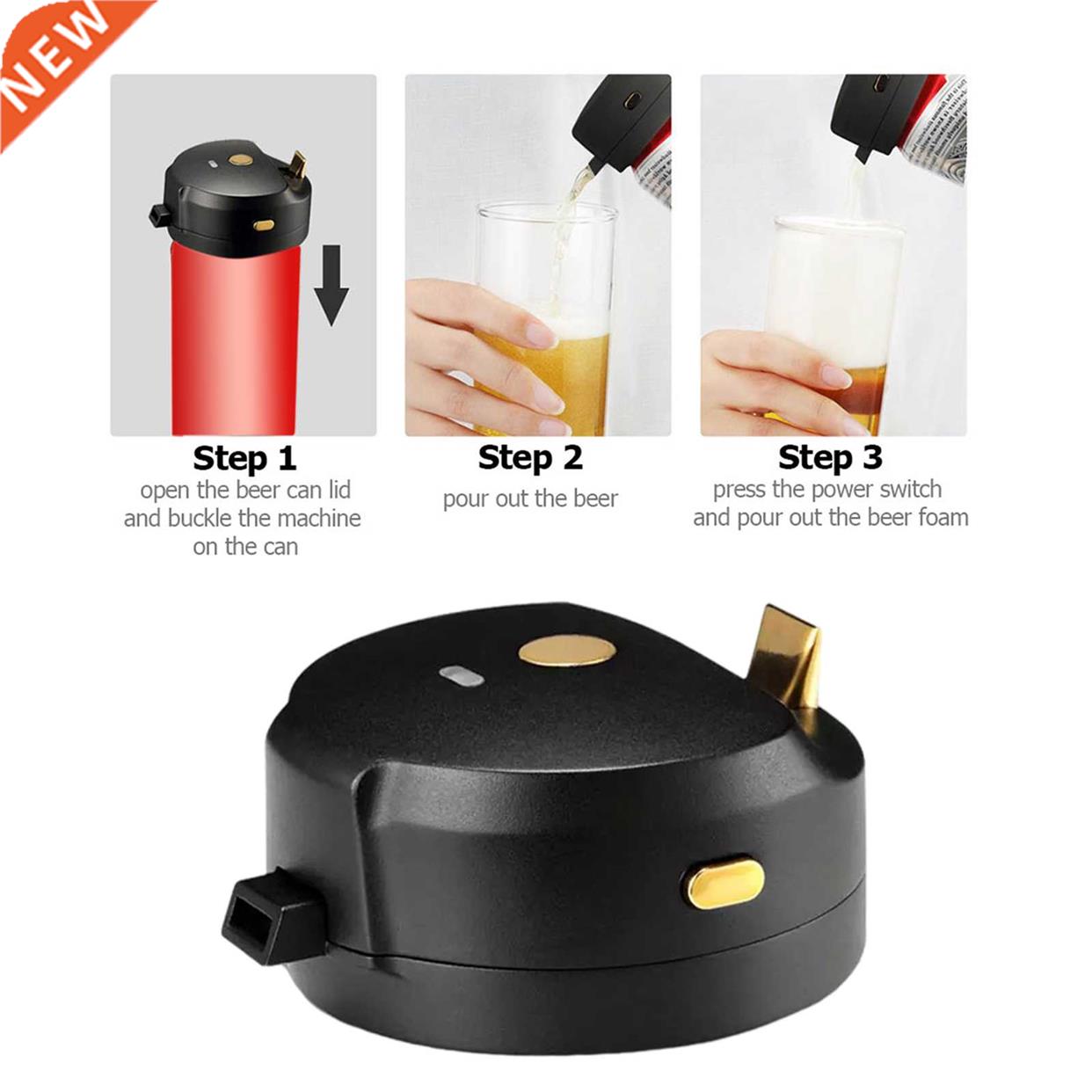 Beer Foamer, Portable Handy Beer Frother Bubbler,